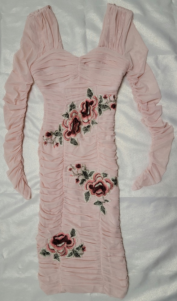 Dusty Pink Elegant Midi Dress